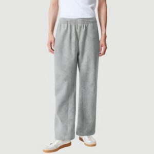 Elastic waist wide leg flared trousers
