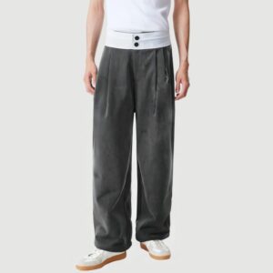 Men's high street loose high waist casual pants