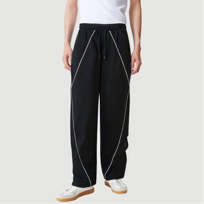 Ribbon-embellished casual pleated draped pants - Image 2