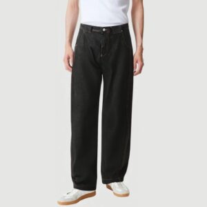 Spliced Machete Denim Wide-Leg Pants