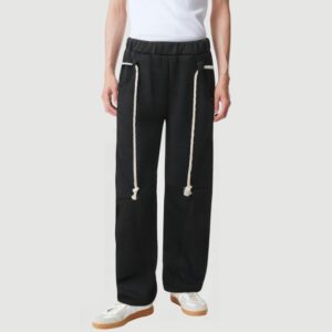 Men's printed layered loose-fitting sweatpants