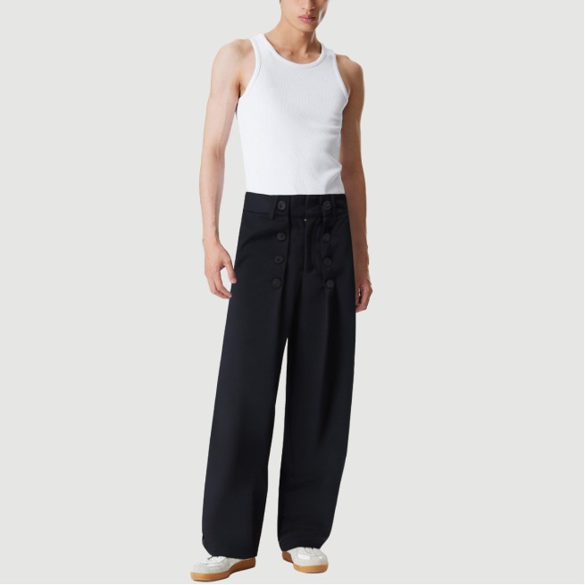 Washed straight wide-leg casual trousers - Image 6