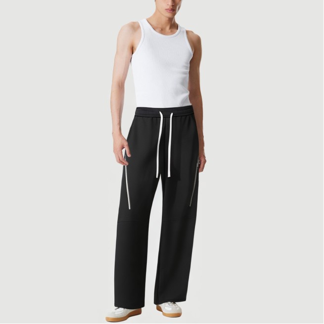 Straight-leg drawstring zipper fashion sports pants - Image 6