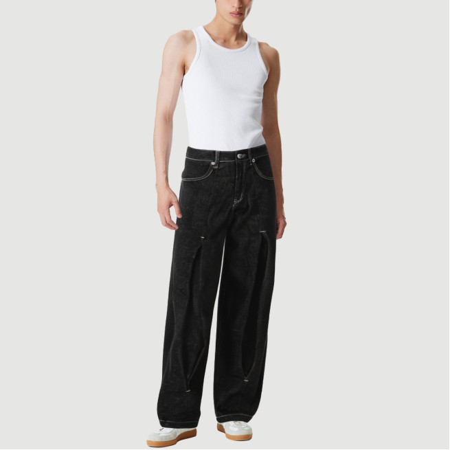 Vintage Loose Fit Wide Leg Trousers - Image 6