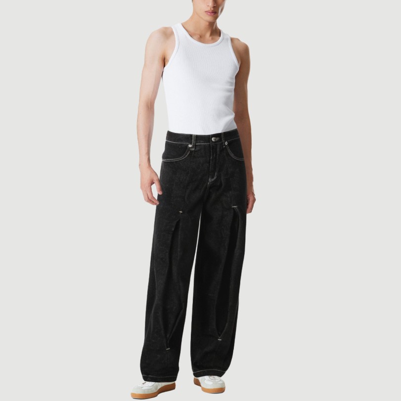 Vintage Loose Fit Wide Leg Trousers - Image 5