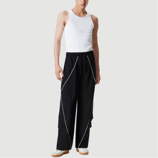 Ribbon-embellished casual pleated draped pants - Image 6
