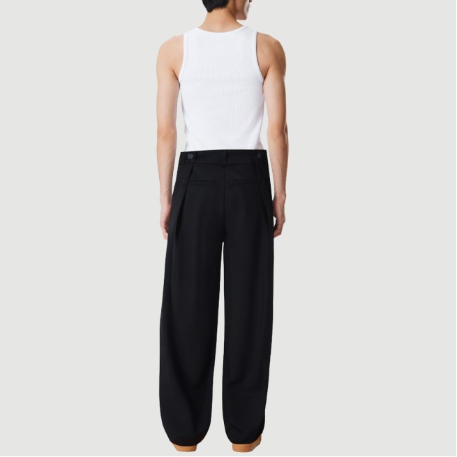 Washed straight wide-leg casual trousers - Image 4