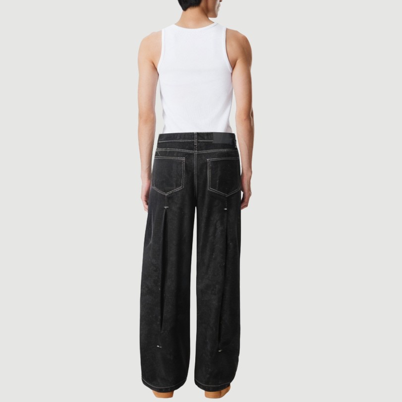 Vintage Loose Fit Wide Leg Trousers - Image 3