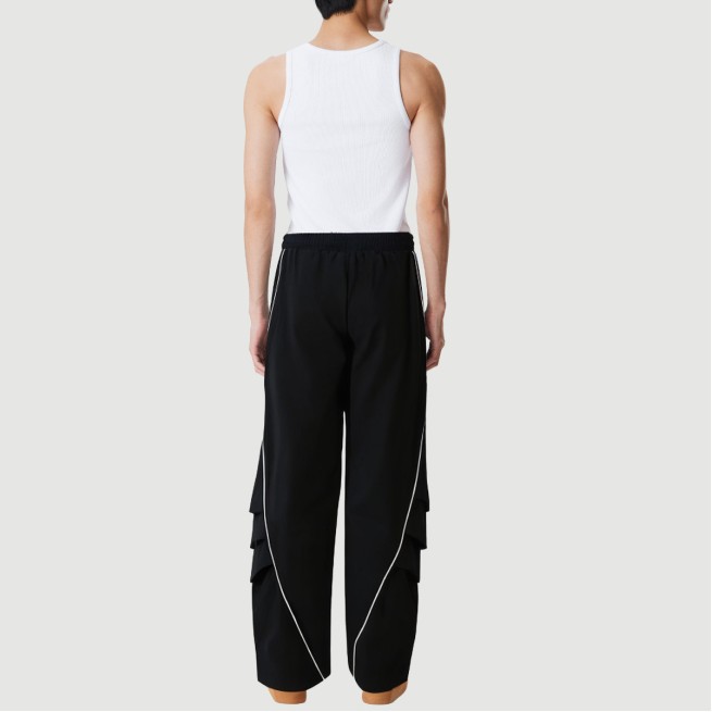 Ribbon-embellished casual pleated draped pants - Image 4