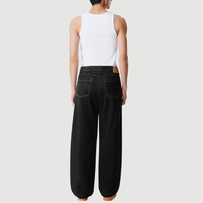 Spliced Machete Denim Wide-Leg Pants - Image 4