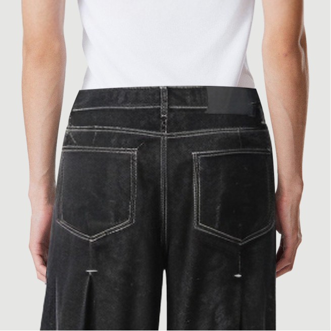 Vintage Loose Fit Wide Leg Trousers - Image 8