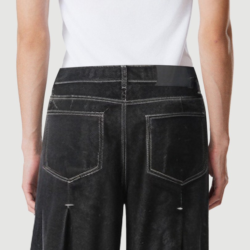 Vintage Loose Fit Wide Leg Trousers - Image 7