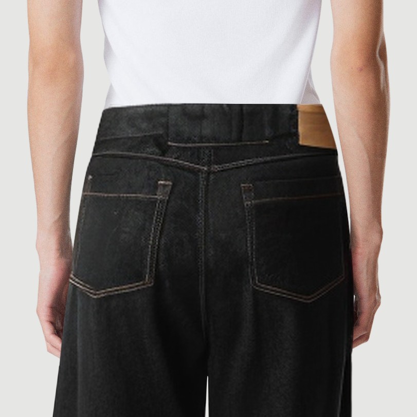 Spliced Machete Denim Wide-Leg Pants - Image 7