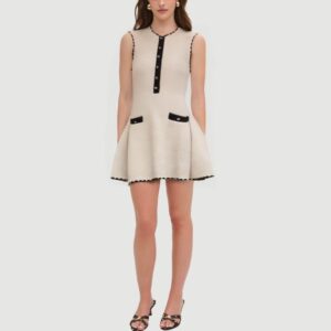 Summer hollow A-line mini casual dress