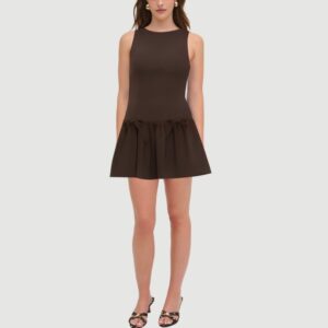 Sleeveless Tie-Front Casual Mini Dress