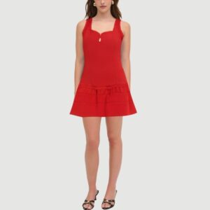 Collarless sleeveless breathable casual dress