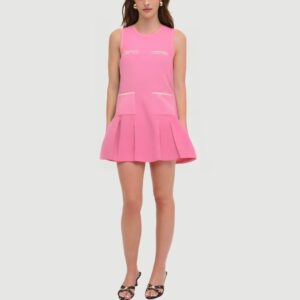 Elegant halter neckline sleeveless dress