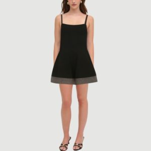 Sexy hot diamond embellished thin strap dress