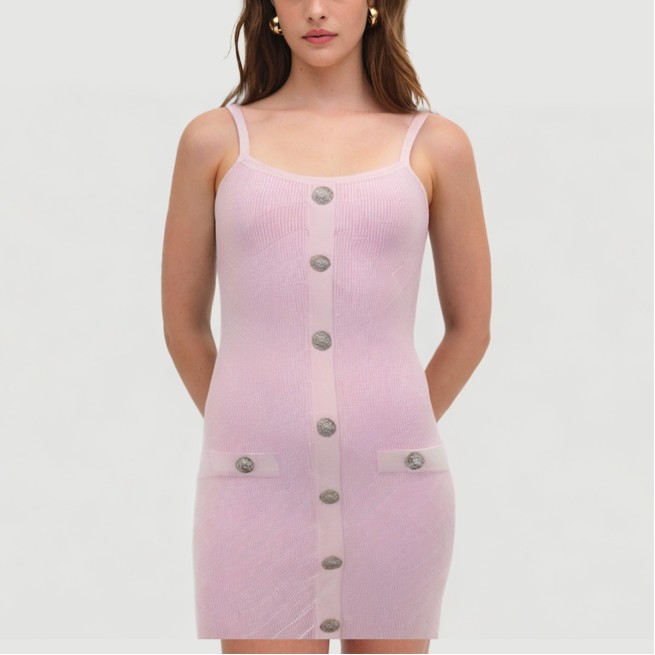 Sexy sleeveless slim-fit single-breasted dress - Image 6