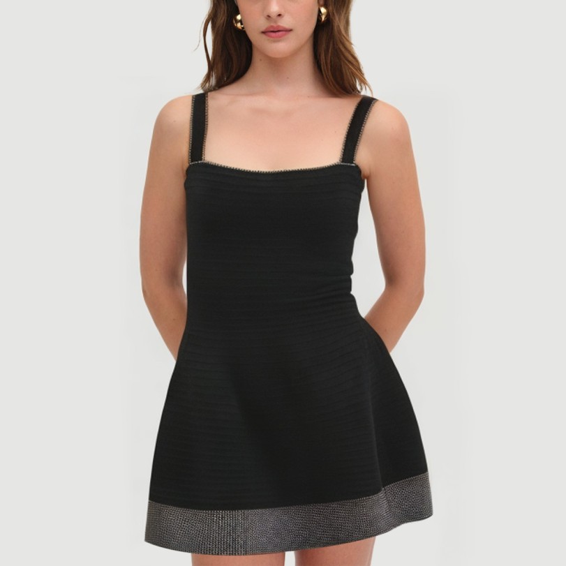 Sexy hot diamond embellished thin strap dress - Image 5