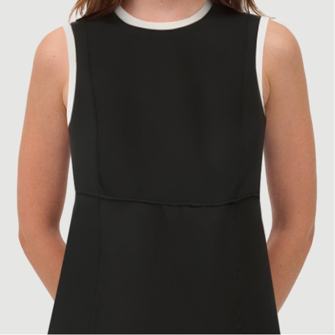 Black Sailor Crew Neck Sleeveless Dress - Image 8