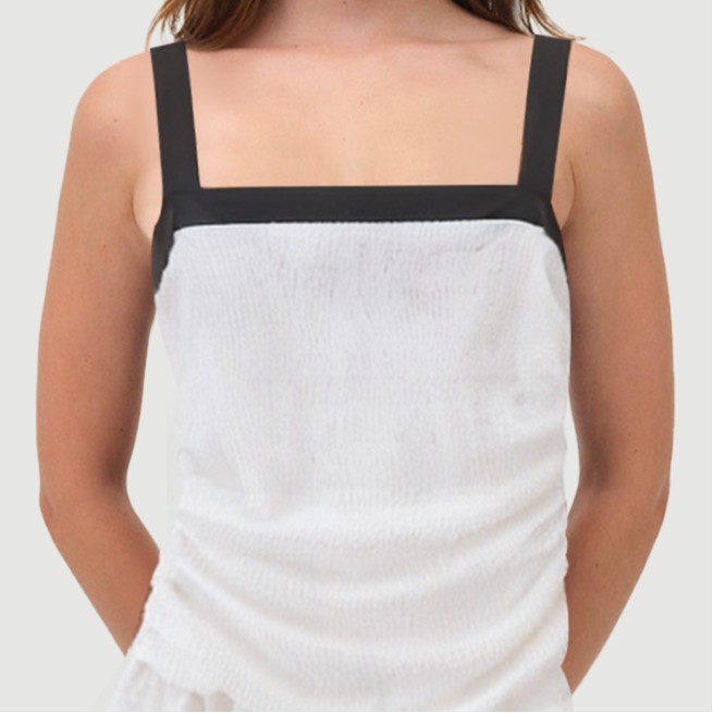 White thin strap casual mini slip skirt - Image 8