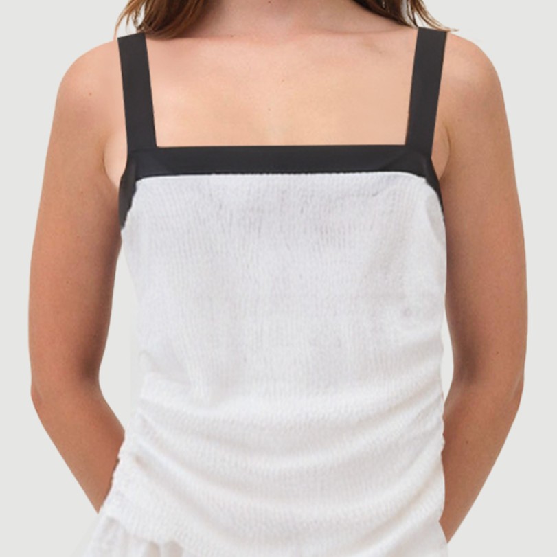 White thin strap casual mini slip skirt - Image 7